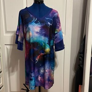Vibrant Abstract Women's Tunic Top